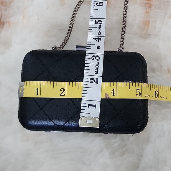 Sasha Vintage Metal Clutch Bag/ Forever21 Quilted Faux Leather Box Clutch - Picture 15 of 16